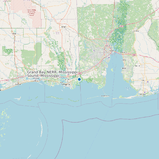 Map of Grand Bay NERR, Mississippi Sound, Mississippi Tide Prediction Station