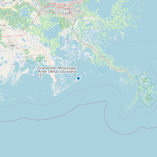 Grand Isle, Mississippi River Delta, Louisiana (2) map