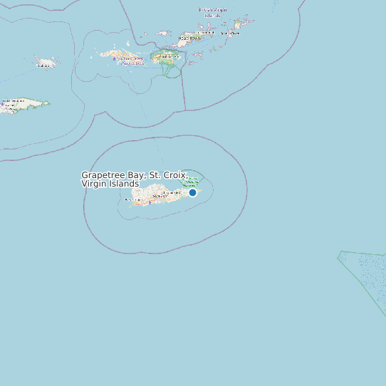 Map of Grapetree Bay, St. Croix, Virgin Islands Tide Prediction Station