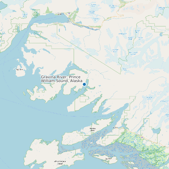 Gravina River, Prince William Sound, Alaska map