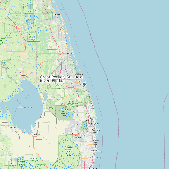 Map of Great Pocket, St. Lucie River, Florida Tide Prediction Station