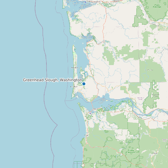 Map of Greenhead Slough, Washington Tide Prediction Station