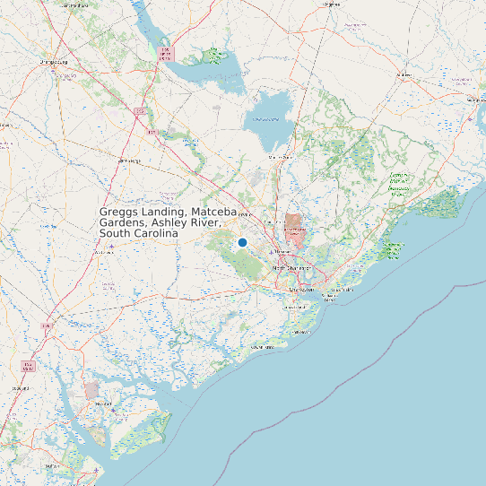 Greggs Landing, Matceba Gardens, Ashley River, South Carolina map