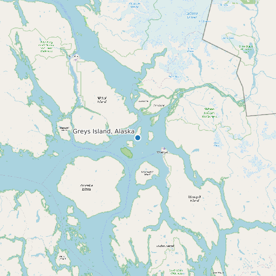 Map of Greys Island, Alaska Tide Prediction Station