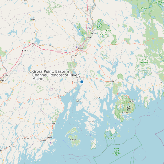 Map of Gross Point, Eastern Channel, Penobscot River, Maine Tide Prediction Station