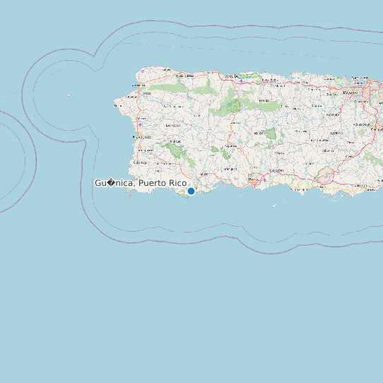 Gu�nica, Puerto Rico map