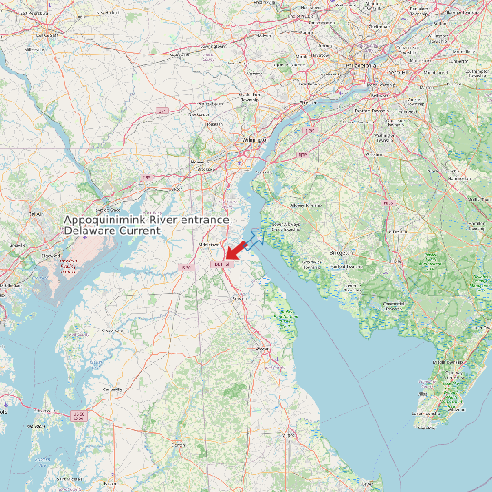 Appoquinimink River entrance, Delaware Current map