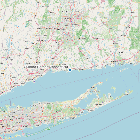 Map of Guilford Harbor, Connecticut Tide Prediction Station