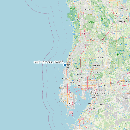 Gulf Harbors, Florida map