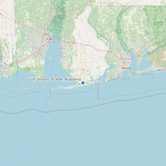 Gulf Shores, ICWW, Alabama map
