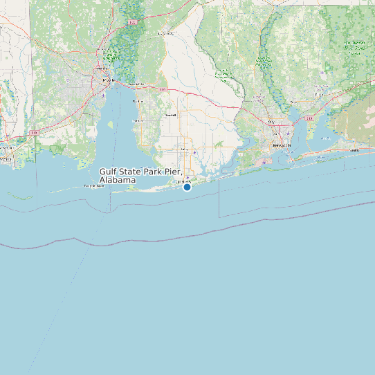 Map of Gulf State Park Pier, Alabama Tide Prediction Station