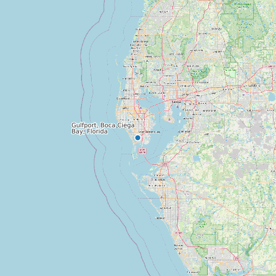 Map of Gulfport, Boca Ciega Bay, Florida Tide Prediction Station