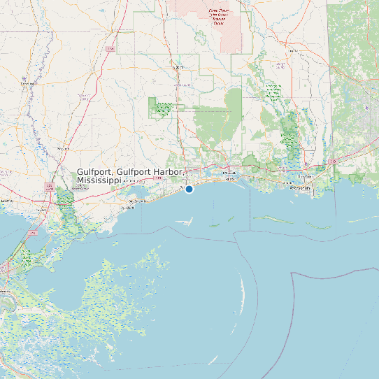 Gulfport, Gulfport Harbor, Mississippi map