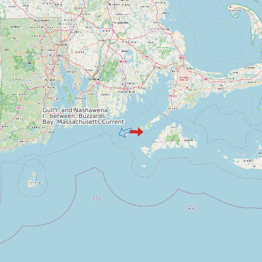 Map of Gull I. and Nashawena I., between, Buzzards Bay, Massachusetts Current Prediction Station
