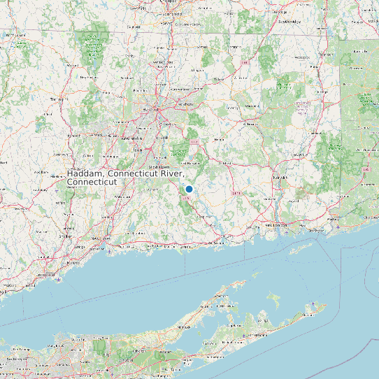 Map of Haddam, Connecticut River, Connecticut Tide Prediction Station