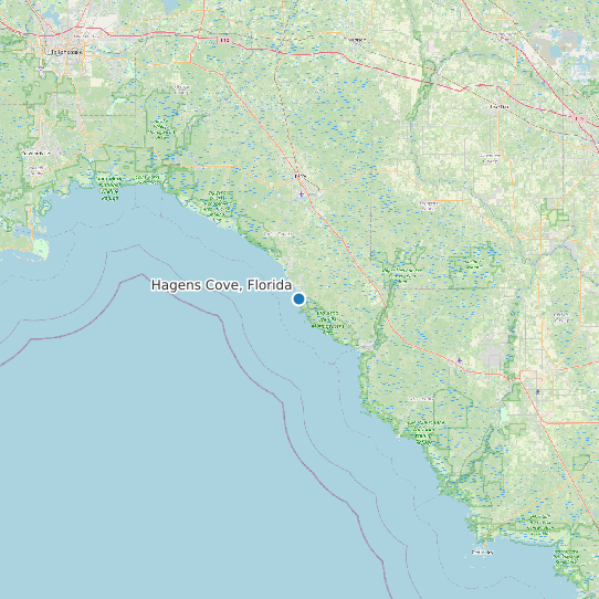 Map of Hagens Cove, Florida Tide Prediction Station