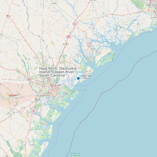 Map of Haig Point, Daufuskie Island, Cooper River, South Carolina Tide Prediction Station