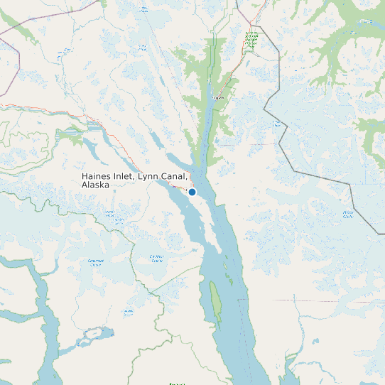 Map of Haines Inlet, Lynn Canal, Alaska Tide Prediction Station