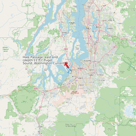 Hale Passage, east end (depth 11 ft), Puget Sound, Washington Current map