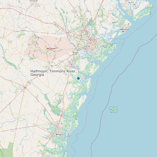 Map of Halfmoon, Timmons River, Georgia Tide Prediction Station