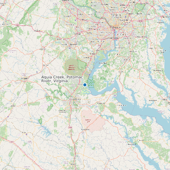 Map of Aquia Creek, Potomac River, Virginia Tide Prediction Station
