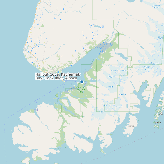 Halibut Cove, Kachemak Bay, Cook Inlet, Alaska map