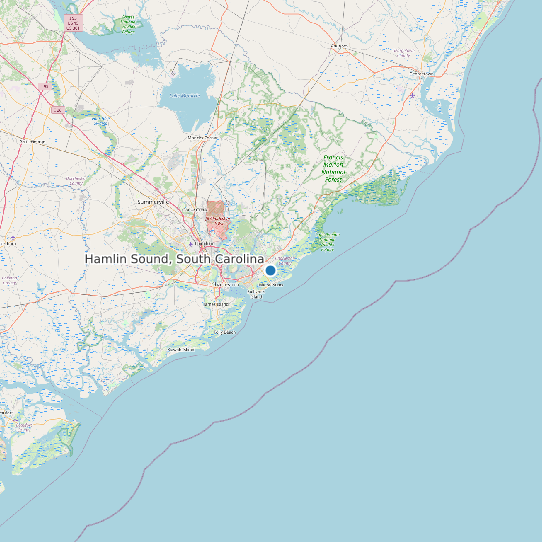 Map of Hamlin Sound, South Carolina Tide Prediction Station