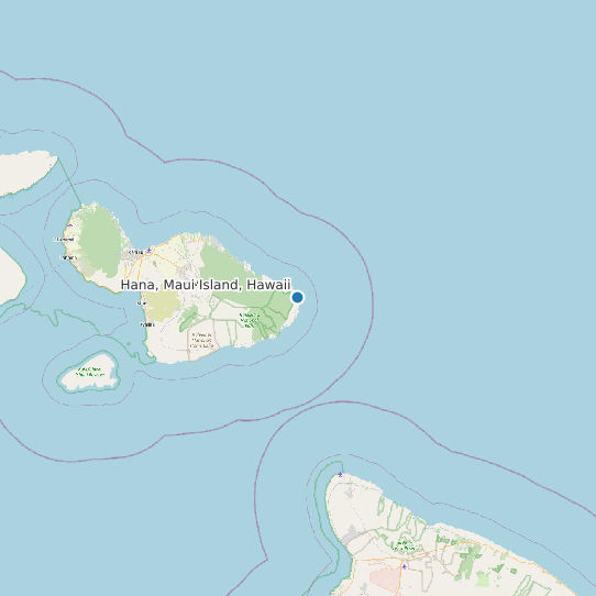 Map of Hana, Maui Island, Hawaii Tide Prediction Station