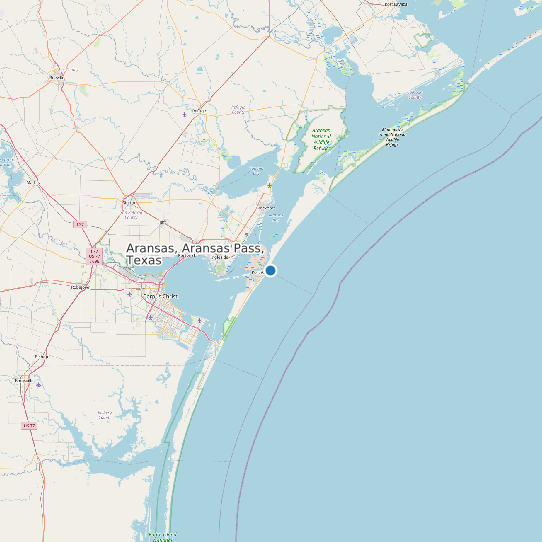 Map of Aransas, Aransas Pass, Texas Tide Prediction Station