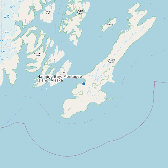 Hanning Bay, Montague Island, Alaska map