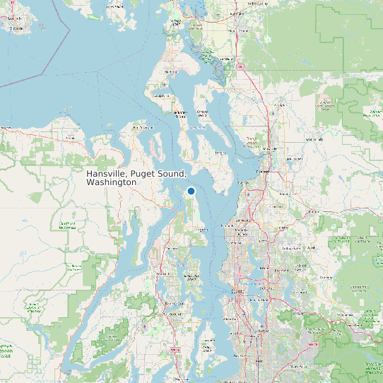 Map of Hansville, Puget Sound, Washington Tide Prediction Station