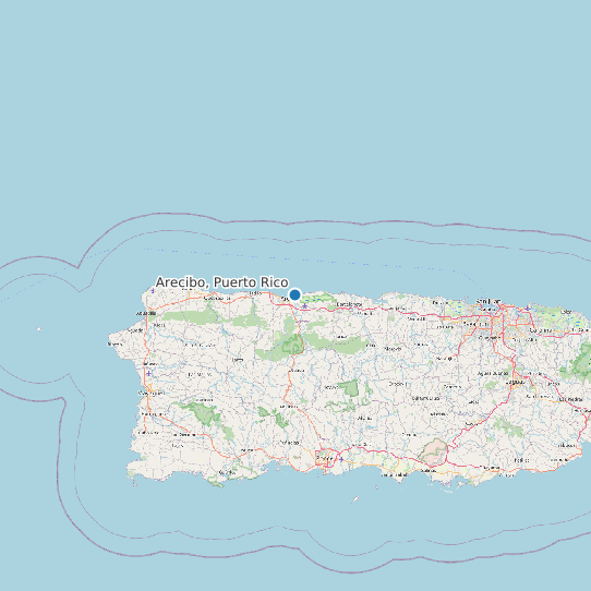 Arecibo, Puerto Rico map