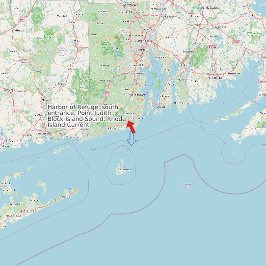 Harbor of Refuge, south entrance, Point Judith, Block Island Sound, Rhode Island Current map
