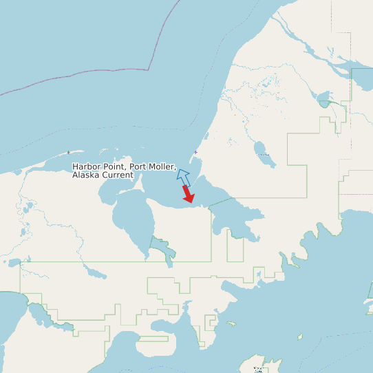Map of Harbor Point, Port Moller, Alaska Current Prediction Station