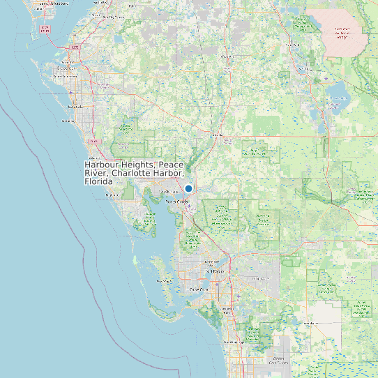 Harbour Heights, Peace River, Charlotte Harbor, Florida map