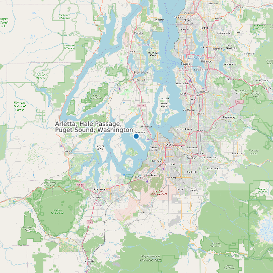 Map of Arletta, Hale Passage, Puget Sound, Washington Tide Prediction Station