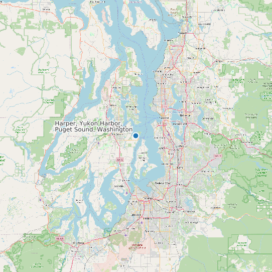Harper, Yukon Harbor, Puget Sound, Washington map