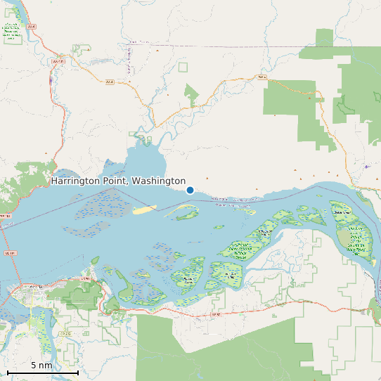 Map of Harrington Point, Washington Tide Prediction Station