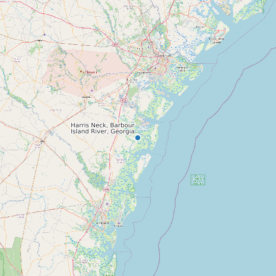 Harris Neck, Barbour Island River, Georgia map