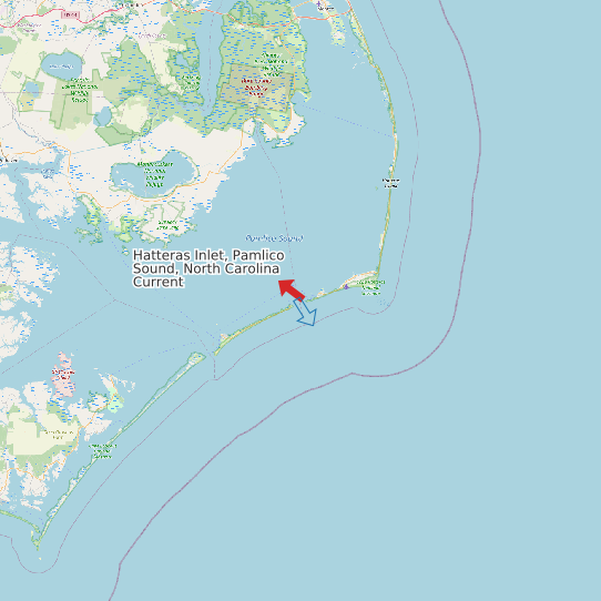Hatteras Inlet, Pamlico Sound, North Carolina Current map