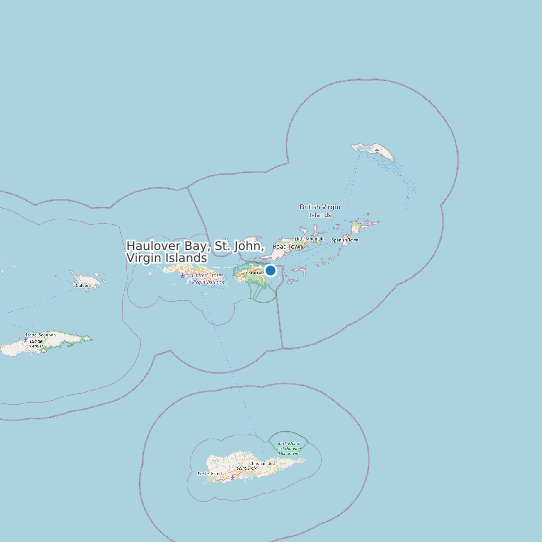 Haulover Bay, St. John, Virgin Islands map