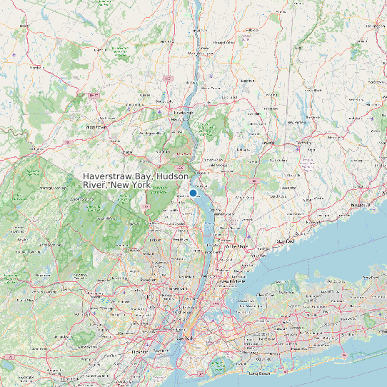 Map of Haverstraw Bay, Hudson River, New York Tide Prediction Station