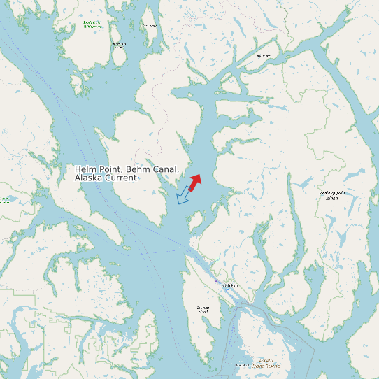 Helm Point, Behm Canal, Alaska Current map