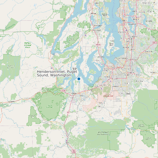 Map of Henderson Inlet, Puget Sound, Washington Tide Prediction Station