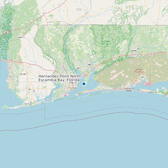 Hernandez Point North, Escambia Bay, Florida map