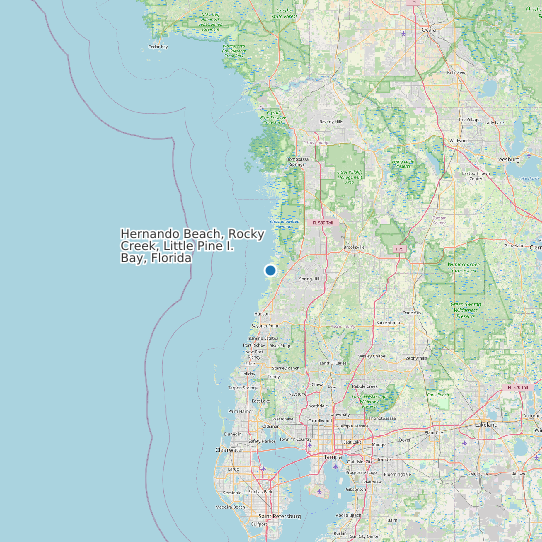 Map of Hernando Beach, Rocky Creek, Little Pine I. Bay, Florida Tide Prediction Station