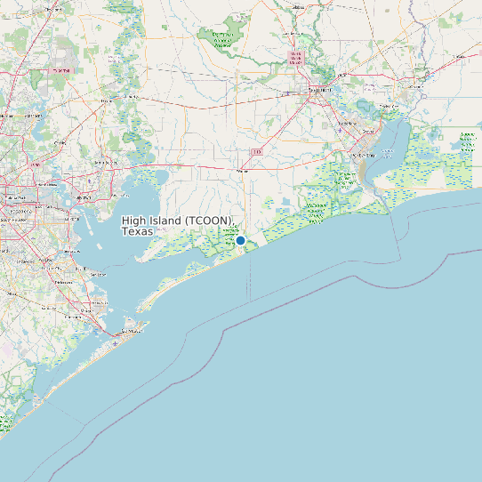 High Island (TCOON), Texas map