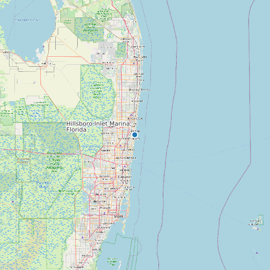 Hillsboro Inlet Marina, Florida map