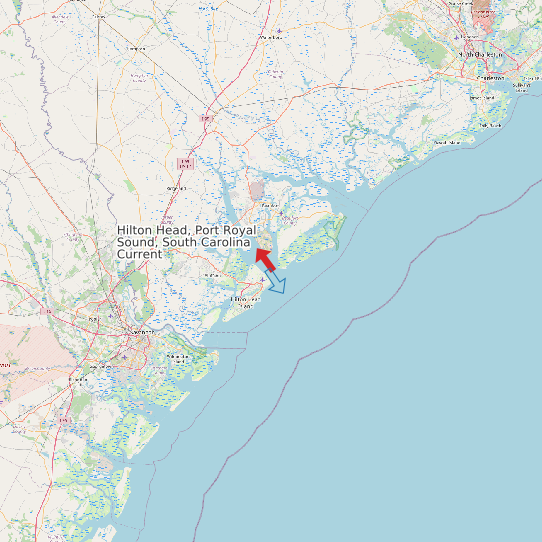 Hilton Head, Port Royal Sound, South Carolina Current map