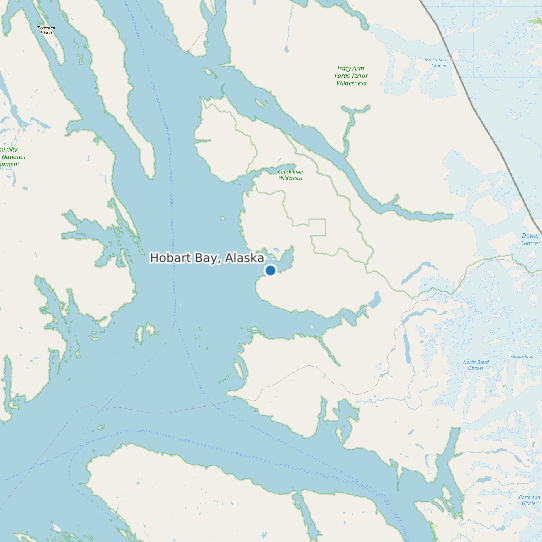 Map of Hobart Bay, Alaska Tide Prediction Station